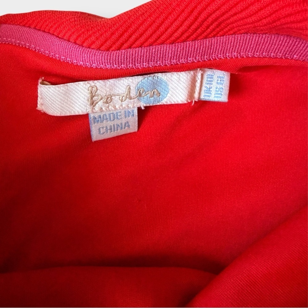 Boden Marissa Vibrant Red Midi Dress Power Red Sheath Holiday 6 Long Runs Small - Picture 11 of 14